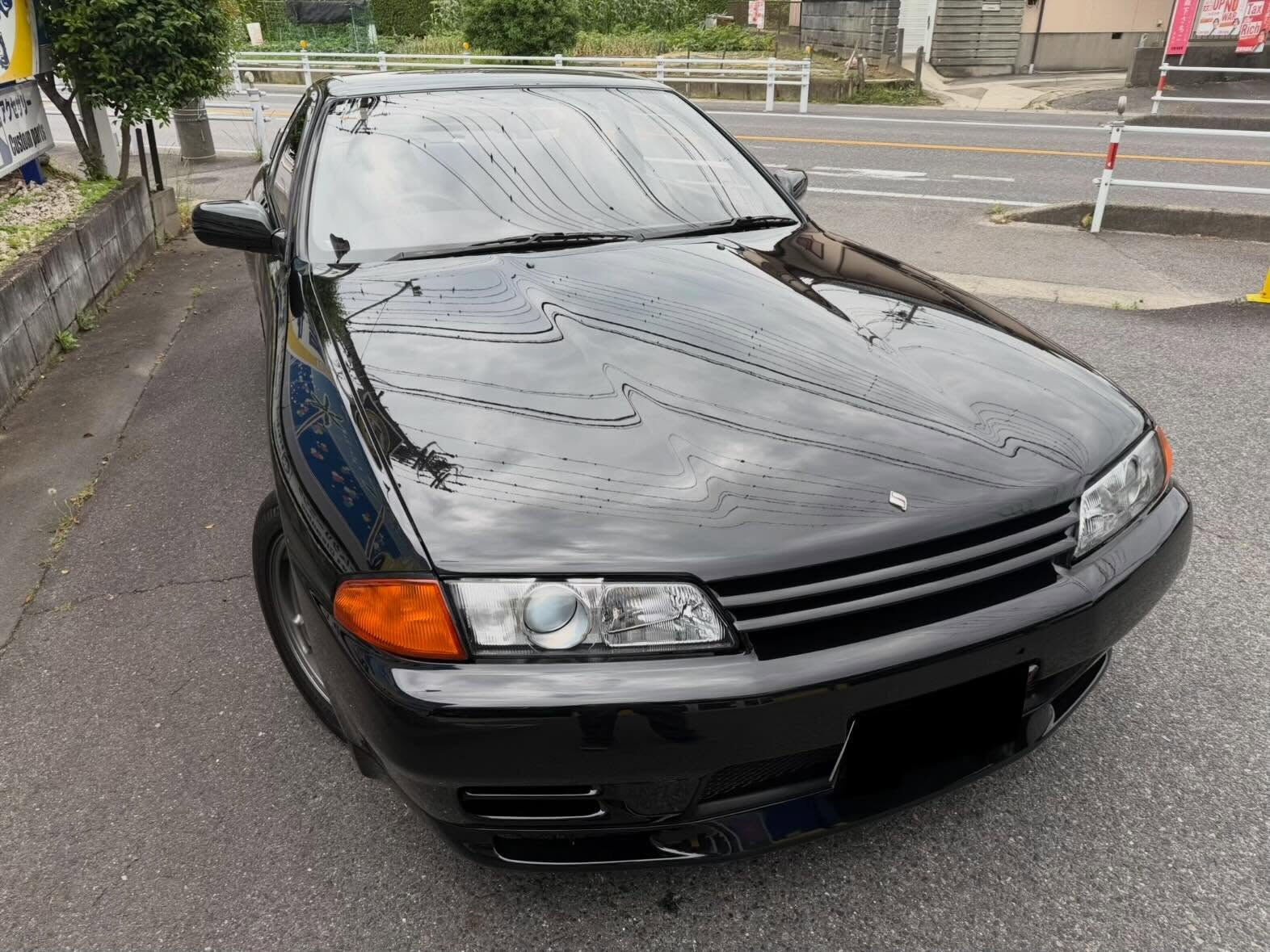 R32 GTR ボディ磨き　コーティング　ガラス面磨き撥水加