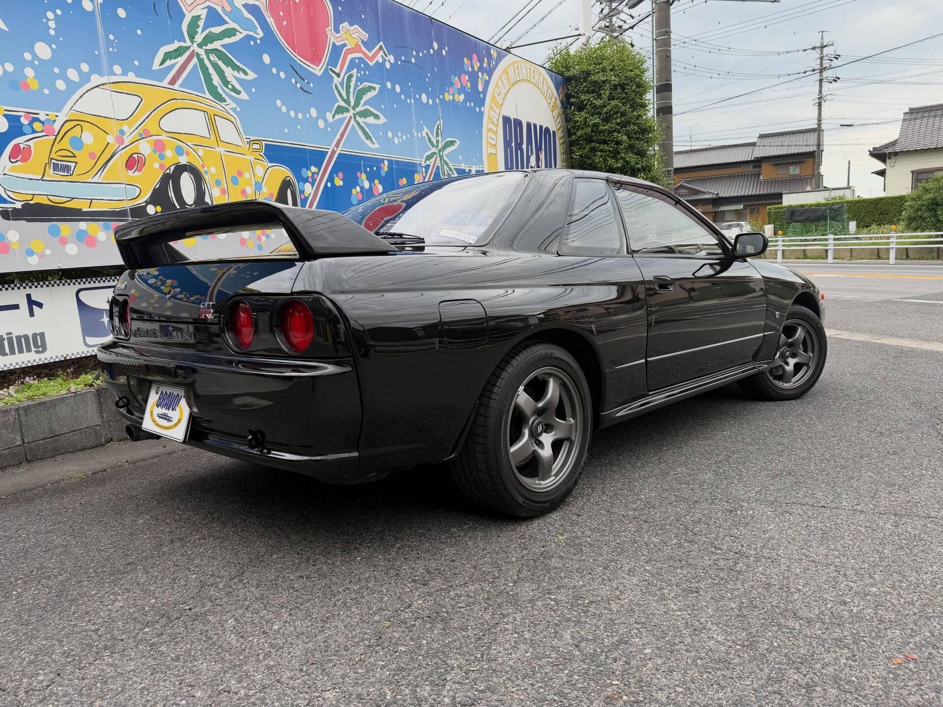 R32 GTR ボディ磨き　コーティング　ガラス面磨き撥水加